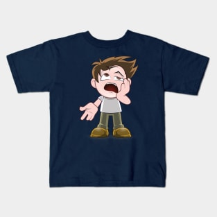 the cute boy is sick and he needs a dentist Kids T-Shirt